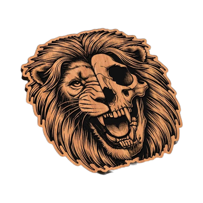 Lion Skull SVG file for laser cutting and CNC routing, LightBurn and Vectric ready