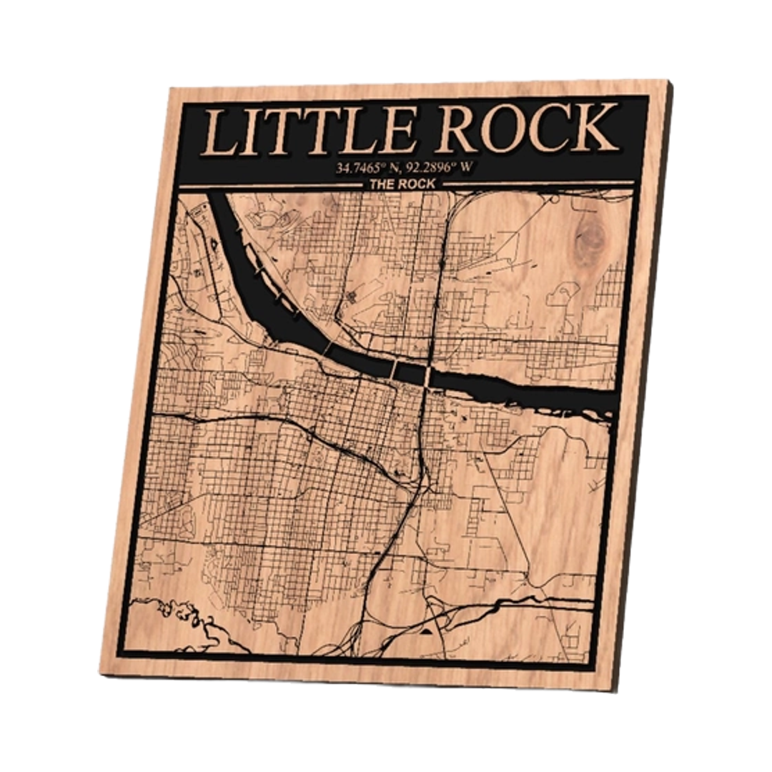 Little Rock, Arkansas City Map design preview, us states