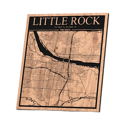 Little Rock, Arkansas City Map design preview, us states