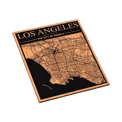 Los Angeles, California City Map SVG file for laser cutting and CNC routing, LightBurn and Vectric ready