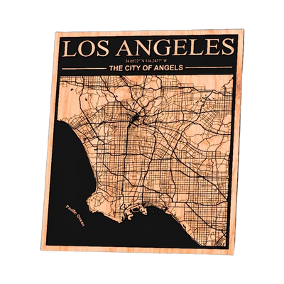 Los Angeles, California City Map design preview, us states
