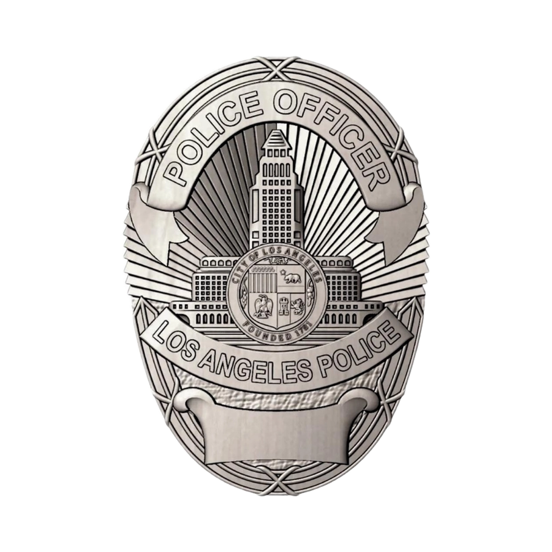 Los Angeles Police Badge STL file for 3D printing and CNC routing, LightBurn and Vectric ready