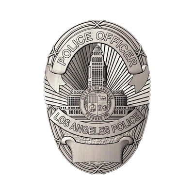 Los Angeles Police Badge STL file for 3D printing and CNC routing, LightBurn and Vectric ready