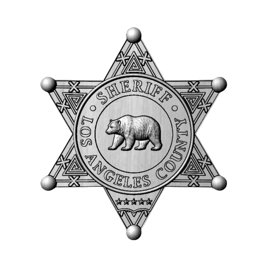 Los Angeles Sheriff Badge STL file for 3D printing and CNC routing, LightBurn and Vectric ready