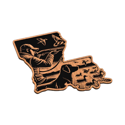 Louisiana Duck Hunting SVG file for laser cutting and CNC routing, LightBurn and Vectric ready