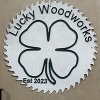 Lucky woodworks logo