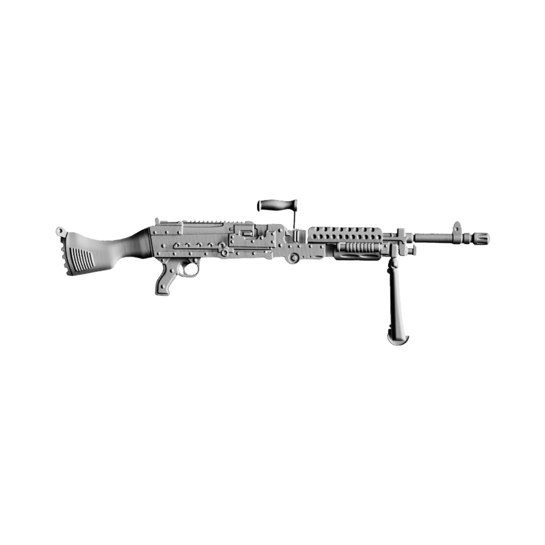 M249 Machine Gun STL file for digital crafting, LightBurn and Vectric ready
