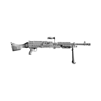 M249 Machine Gun STL file for digital crafting, LightBurn and Vectric ready