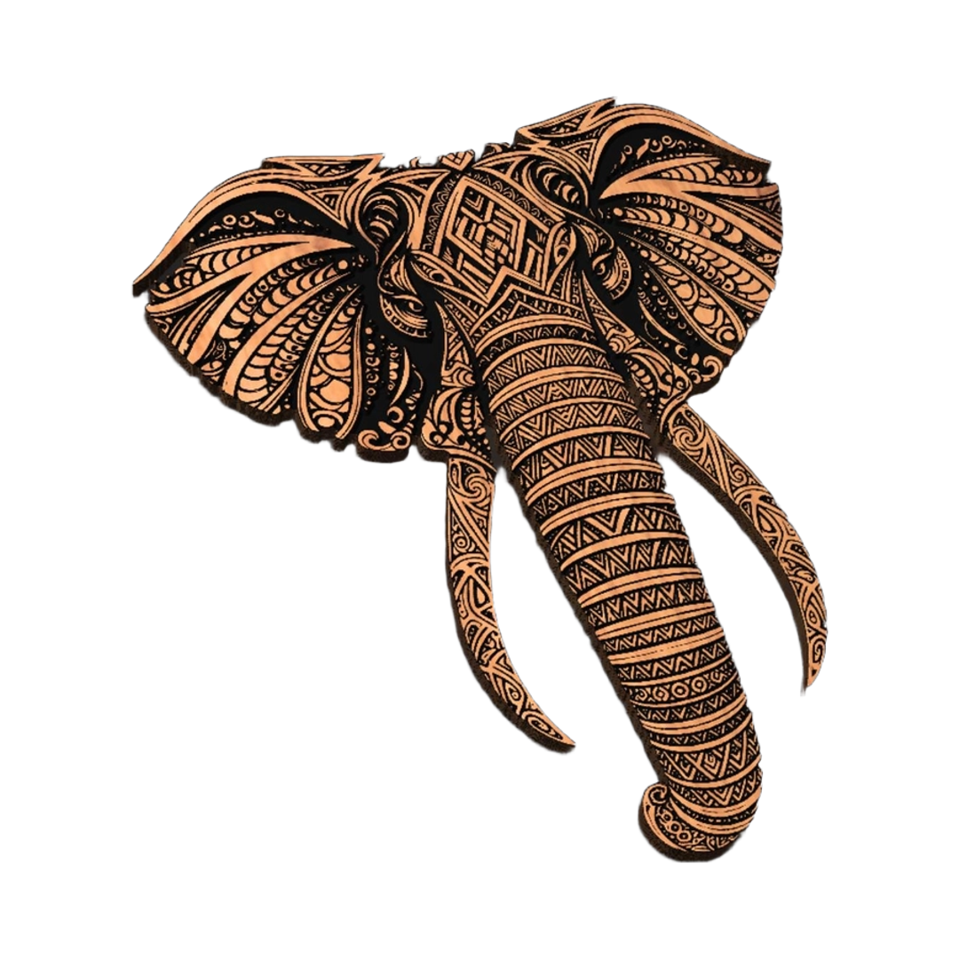 Madala Elephant Mandala Design SVG file for digital crafting, LightBurn and Vectric ready