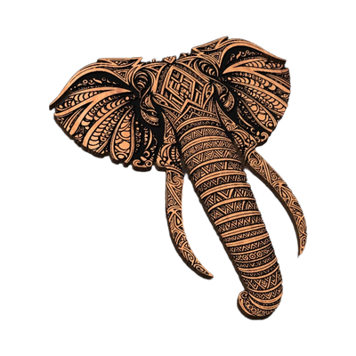 Madala Elephant Mandala Design SVG file for digital crafting, LightBurn and Vectric ready