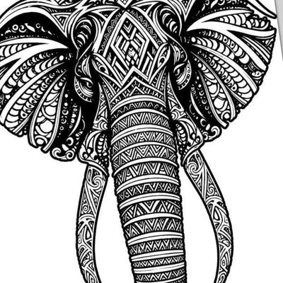 Madala Elephant Mandala Design SVG file included with instant download