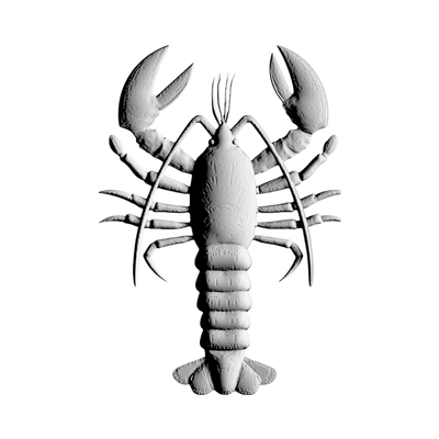 Maine Lobster STL file for 3D printing and CNC routing, LightBurn and Vectric ready