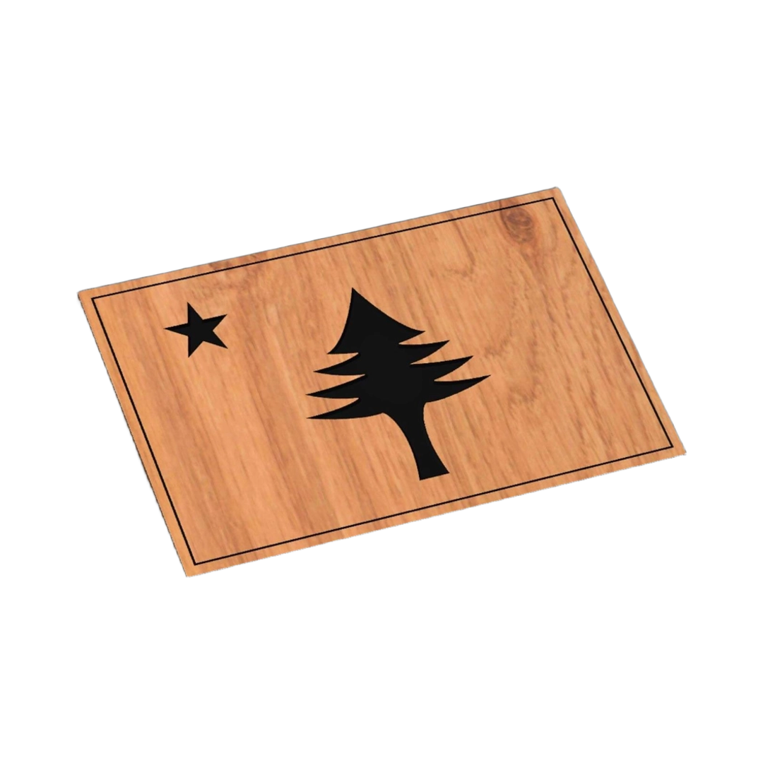 Maine State Flag (Vintage) SVG file for laser cutting and CNC routing, LightBurn and Vectric ready