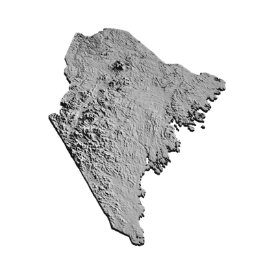 Maine Terrain Map design preview, countries & world