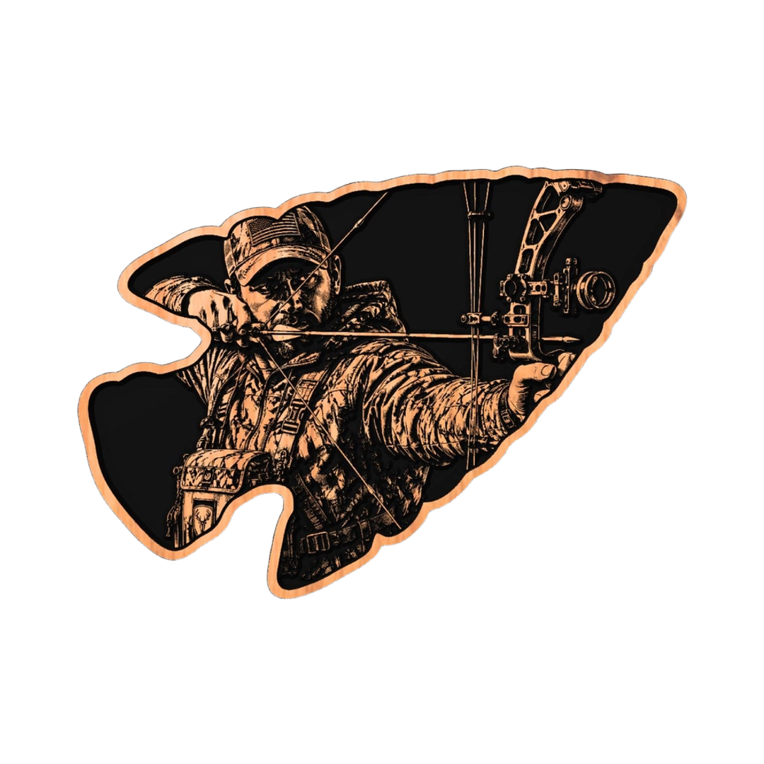 Male Hunter Arrowhead SVG file for digital crafting, LightBurn and Vectric ready