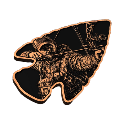 Male Hunter Arrowhead design preview, hunting, fishing & outdoors
