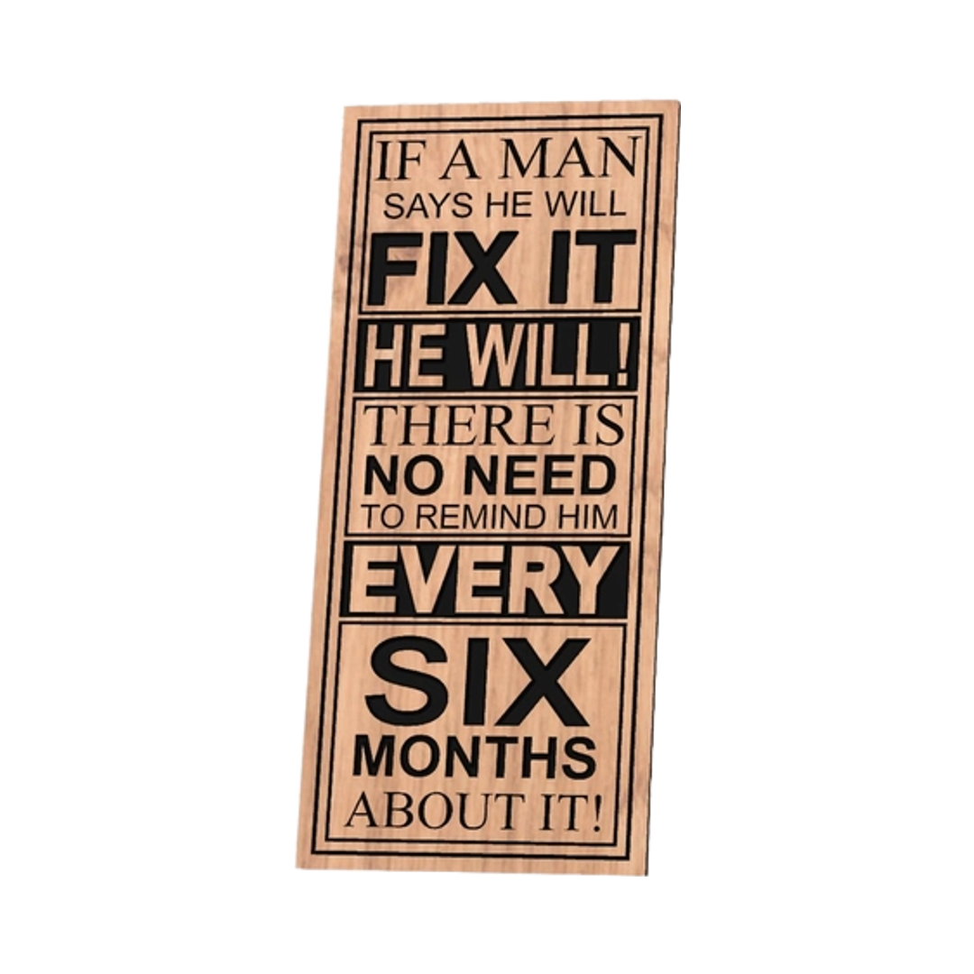 Man Fix It Sign design preview, home, signs & decor