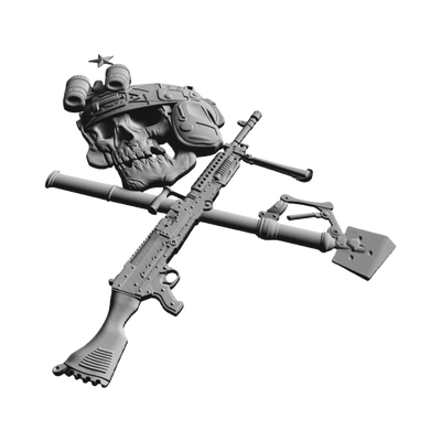 Marine Combat Skull design preview, skulls & skeletons