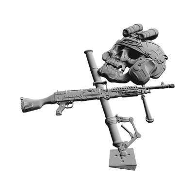 Marine Combat Skull detail view, ready for digital crafting