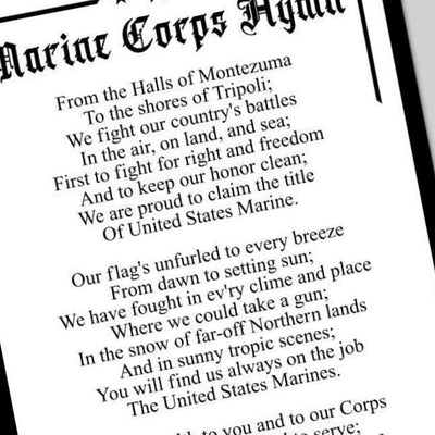 Marine Corps Hymn detail view, ready for laser cutting and CNC routing