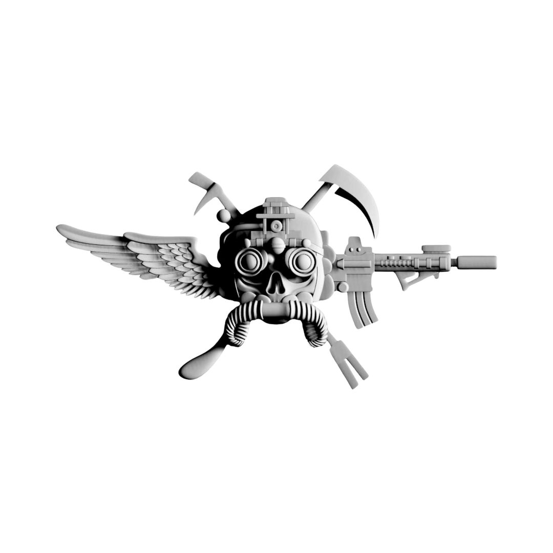 Maritime Special Purpose Force (EOD) STL file for 3D printing and CNC routing, LightBurn and Vectric ready