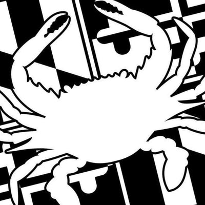 Maryland Blue Crab Flag detail view, ready for laser cutting and CNC routing