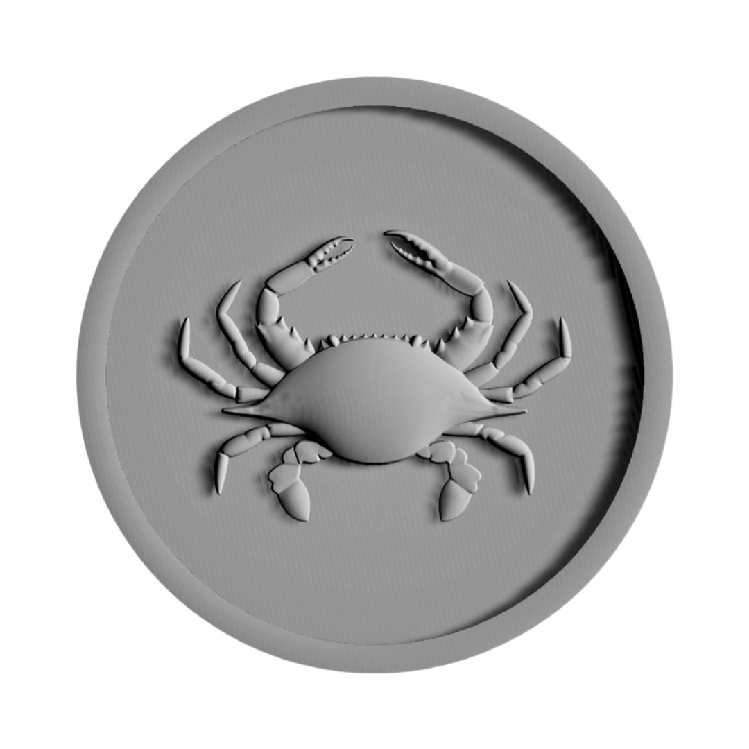 Maryland Flag Crab Circle detail view, ready for 3D printing and CNC routing
