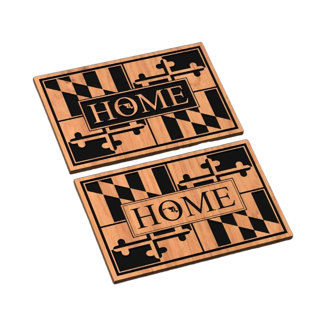 Maryland State Flag HOME Design SVG file for laser cutting and CNC routing, LightBurn and Vectric ready
