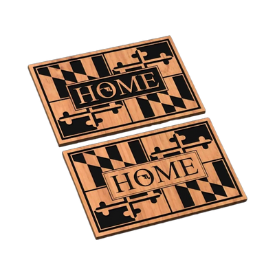 Maryland State Flag HOME Design SVG file for laser cutting and CNC routing, LightBurn and Vectric ready
