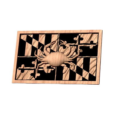 Maryland Flag Wavy design preview, us states
