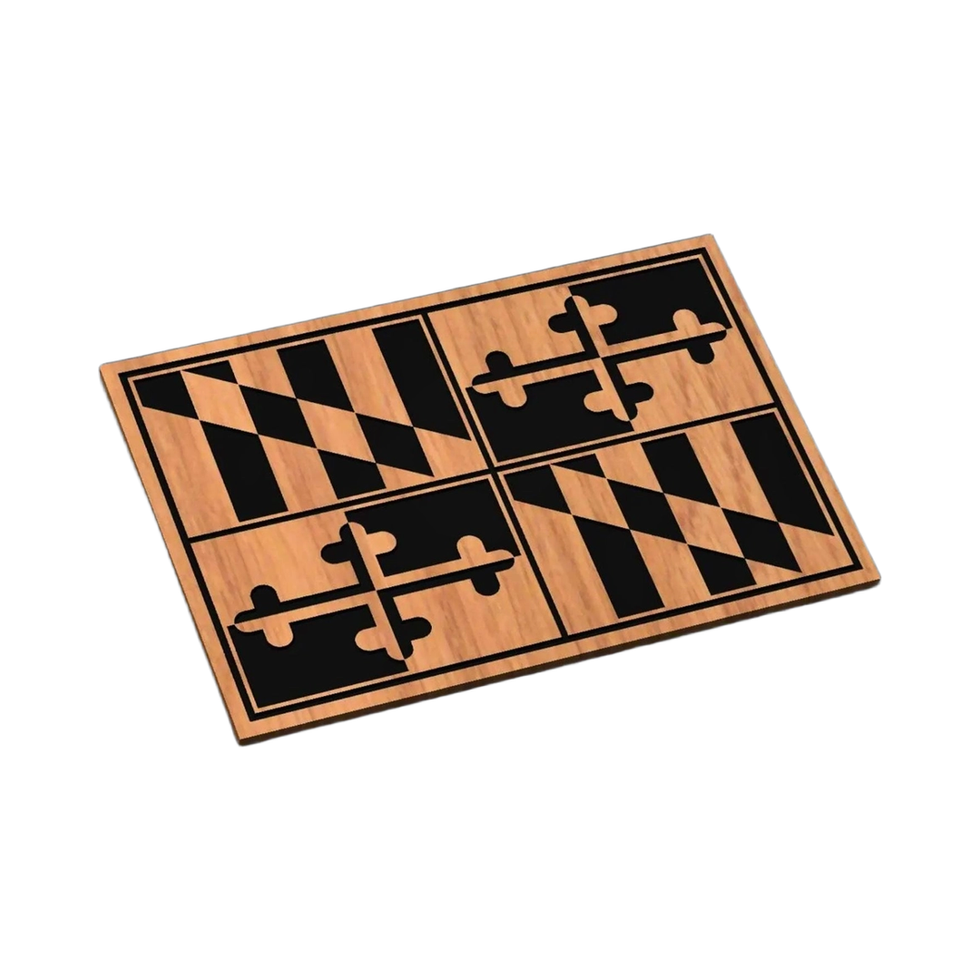 Maryland State Flag SVG file for laser cutting and CNC routing, LightBurn and Vectric ready