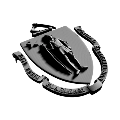 Massachusetts Flag Seal 3D detail view, ready for 3D printing and CNC routing