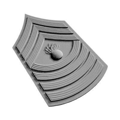 Master Gunnery Sergeant (MGySgt) Rank detail view, ready for 3D printing and CNC routing