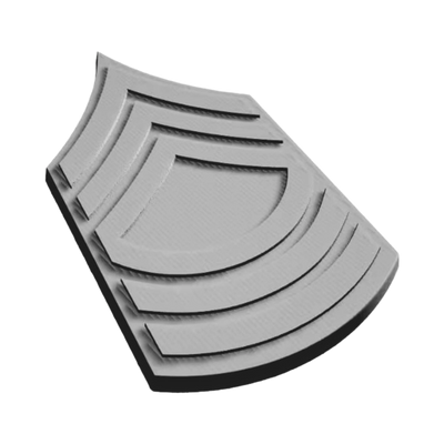 Master Sergeant / First Sergeant Rank detail view, ready for 3D printing and CNC routing