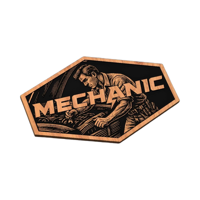 Mechanic SVG file for laser cutting and CNC routing, LightBurn and Vectric ready