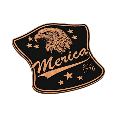 Merica SVG file for laser cutting and CNC routing, LightBurn and Vectric ready
