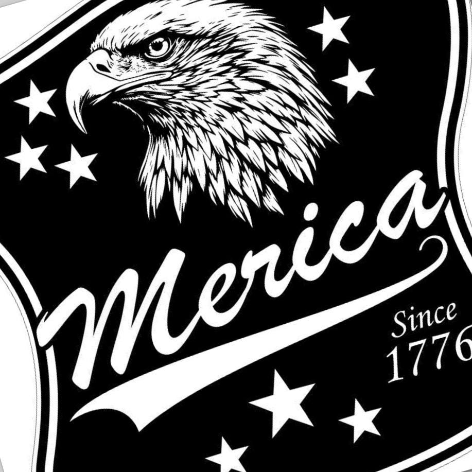 Merica detail view, ready for laser cutting and CNC routing