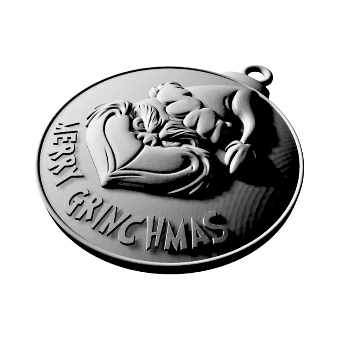 Merry Grinchmas Christmas Tree Ornament design preview, christmas