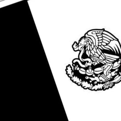 Mexico Flag detail view, ready for laser cutting and CNC routing
