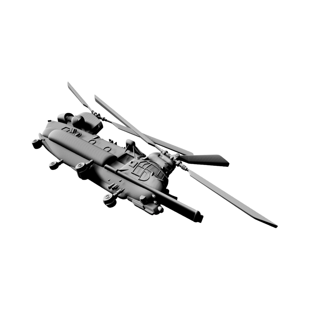 MH-47 Helicopter detail view, ready for digital crafting