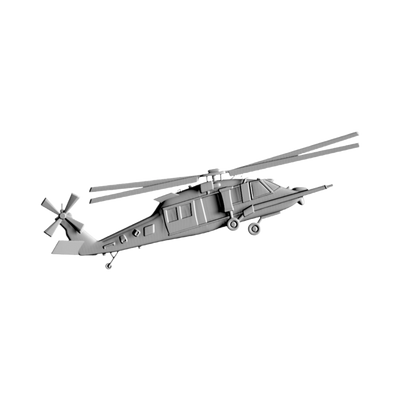 MH-60 Blackhawk STL file for 3D printing and CNC routing, LightBurn and Vectric ready