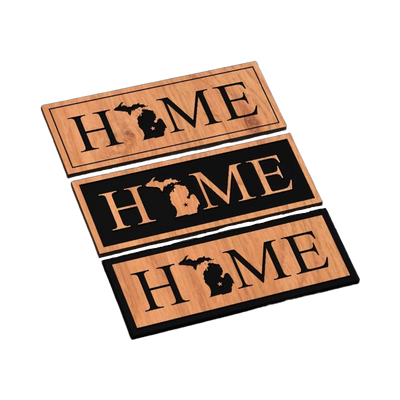 Michigan HOME Design SVG file for laser cutting and CNC routing, LightBurn and Vectric ready
