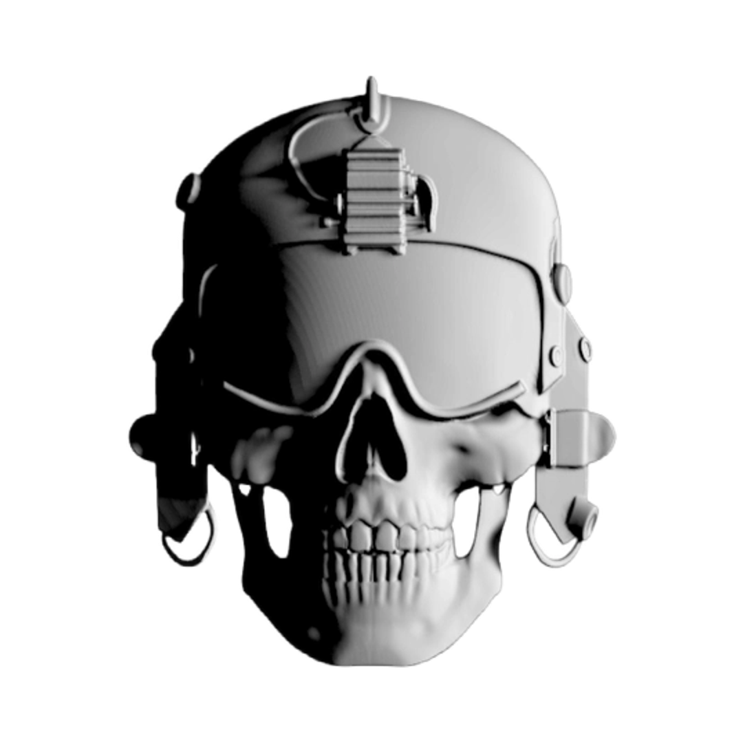 Aviation Helmet Skull STL file for 3D printing and CNC routing, LightBurn and Vectric ready