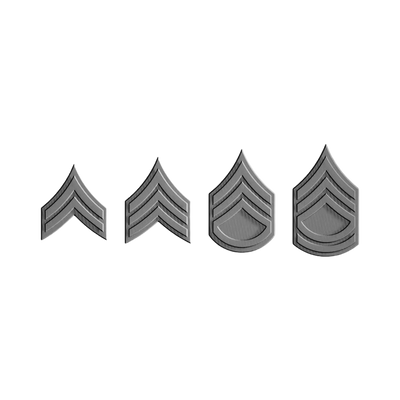 U.S. Army NCO Ranks STL file for 3D printing and CNC routing, LightBurn and Vectric ready