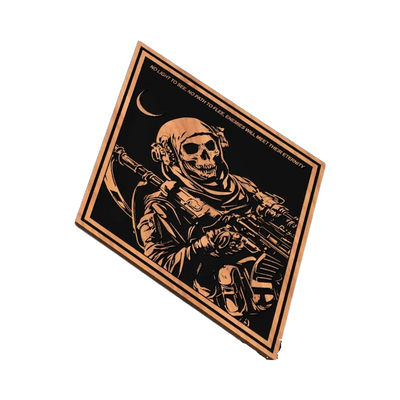 Military Skull Operator SVG file for laser cutting and CNC routing, LightBurn and Vectric ready
