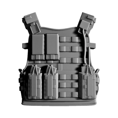 Tactical Vest STL file for digital crafting, LightBurn and Vectric ready