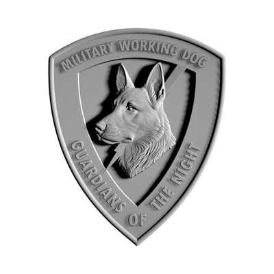 Military Working Dog STL file for 3D printing and CNC routing, LightBurn and Vectric ready