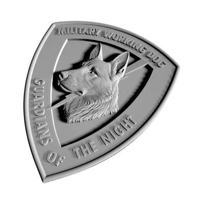 Military Working Dog detail view, ready for 3D printing and CNC routing
