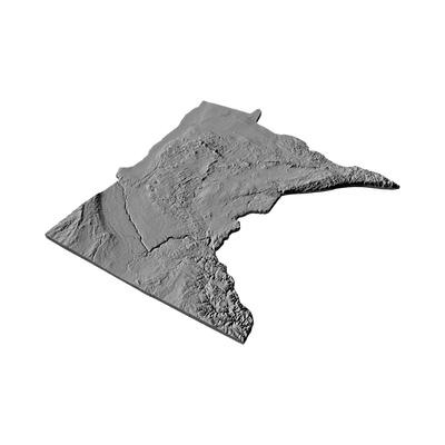 Minnesota Terrain Map detail view, ready for digital crafting