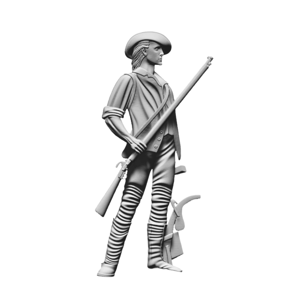 Minute Man American Patriot STL file for digital crafting, LightBurn and Vectric ready